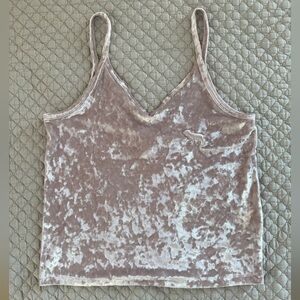 Crushed velvet tank top